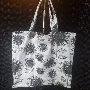 Black/Tan Sunflower Tote